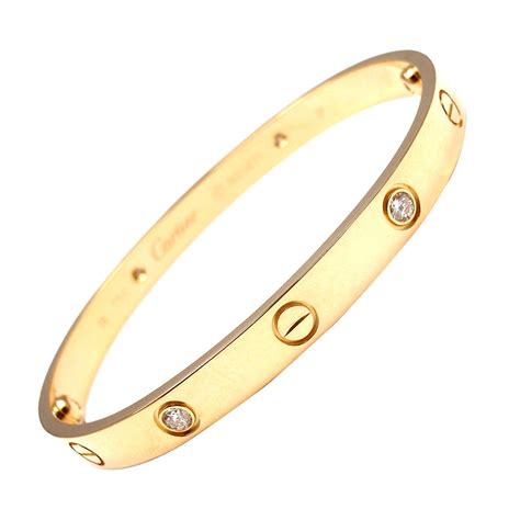 cartier love bracelet with 4 diamonds|cartier love bracelet full diamond.